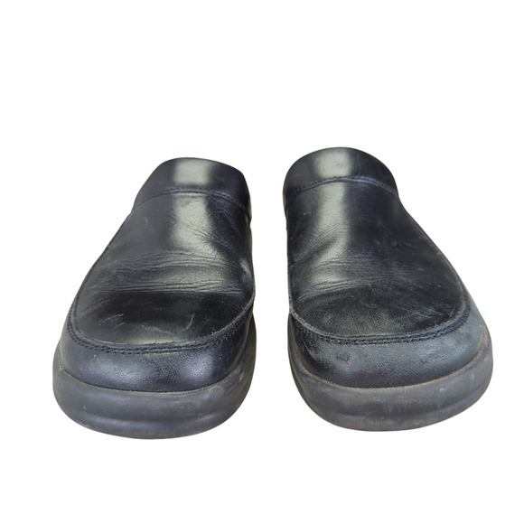 Footprints Black Leather Comfort Clogs Mule Shoes Size 40 Women's 9 Germany - Picture 3 of 9